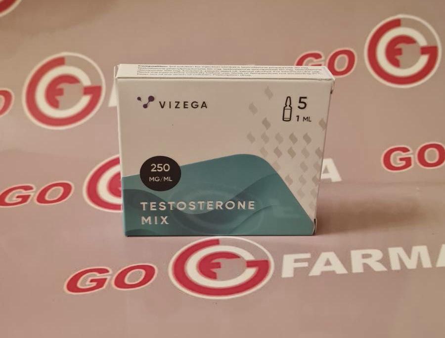 Vizega Testosterone MIX 250мг/мл-цена за 5ампул купить в России